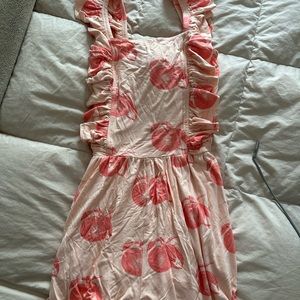 Bamboo Peach Ruffle Romper